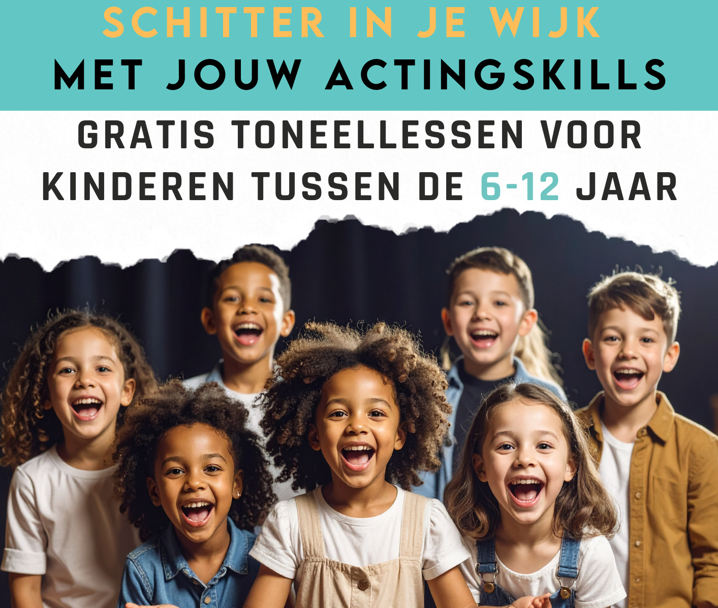 Jonge kinderen uit Kralingen-Crooswijk leren acteren tijdens de zomervakantie bij Productiehuis Cruz.